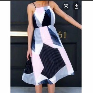 Banana Republic accordion color block dress, size 14